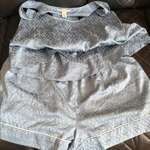 Gray Monogrammed Tank and Shorts Set